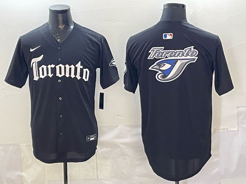 Men 2026 Toronto Blue Jays Blank Black 5th generation Joint Name Nike MLB Jersey style 011->toronto blue jays->MLB Jersey